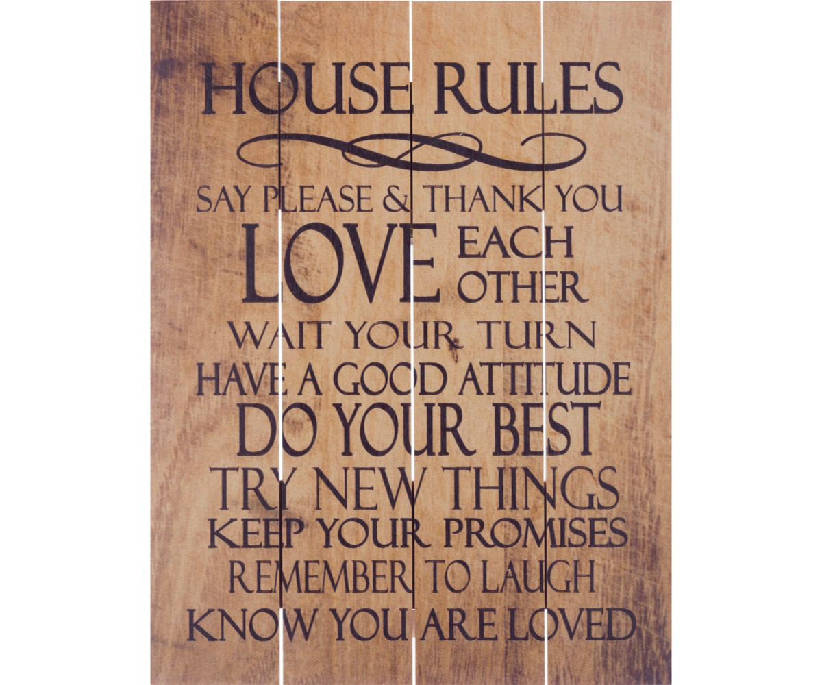 Winston Porter House Rules Wall Décor Wayfair