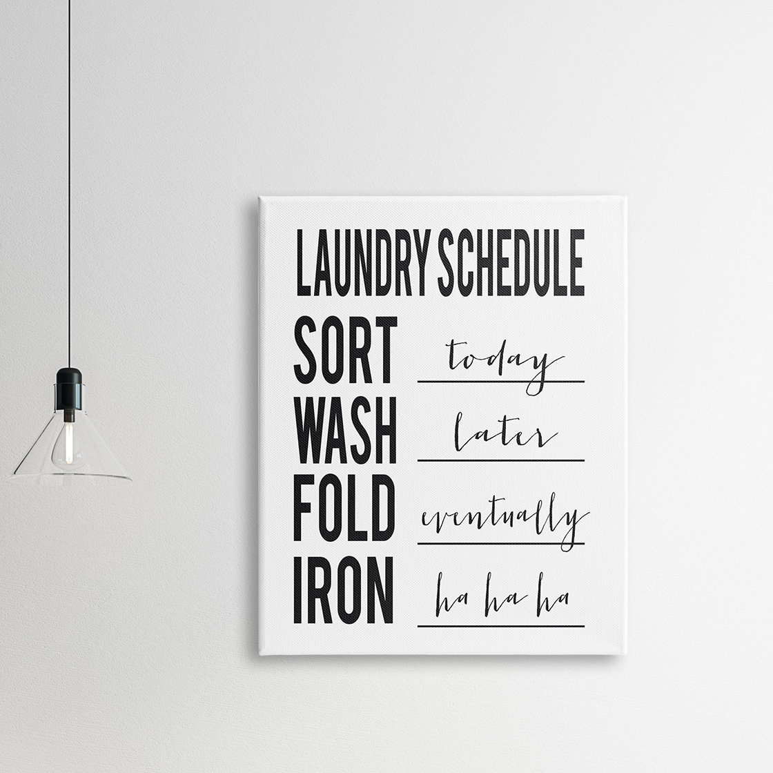 Stupell Industries Laundry Schedule Sort Today Wash Later Funny Phrases
