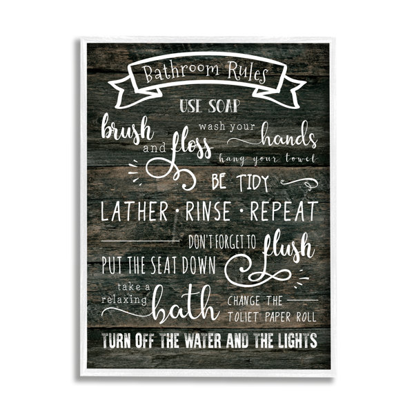 Rustic-bathroom-signs | Wayfair
