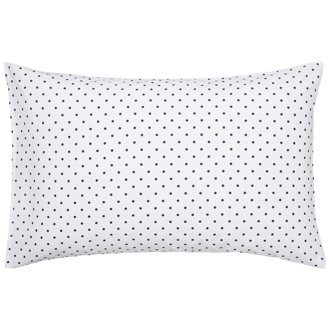 Falmouth Floral Polka dots 100% Cotton Pillowcase white
