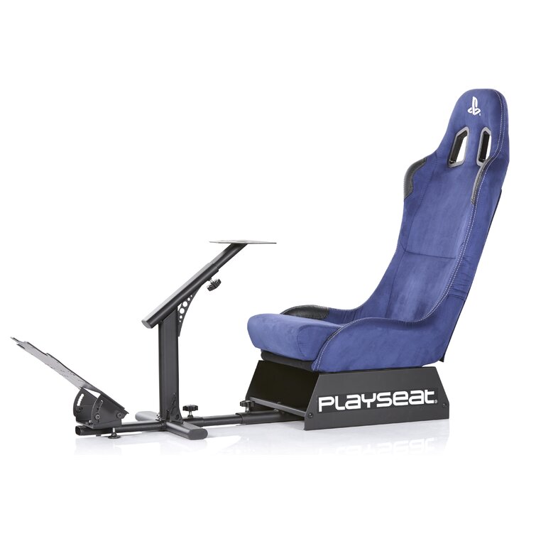Playseats Evolution Ergonomic PC & Racing Chair with Footrest in Blue | Wayfair