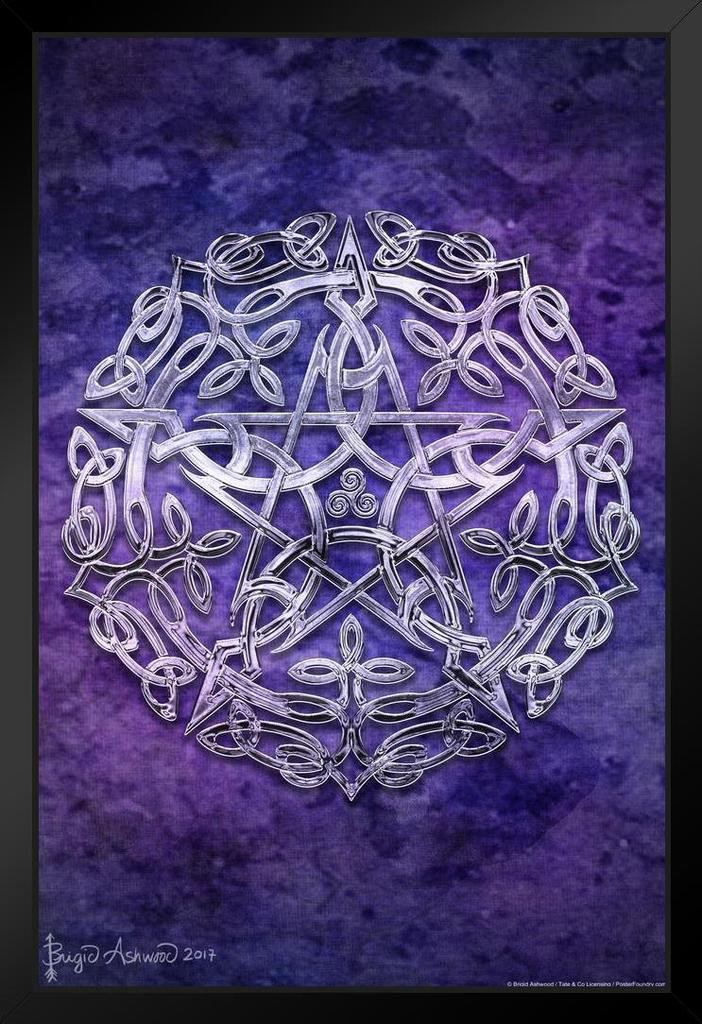Bungalow Rose Silver Pentacle By Brigid Ashwood Fantasy Art Wall Decor Nature Tarot Illustration