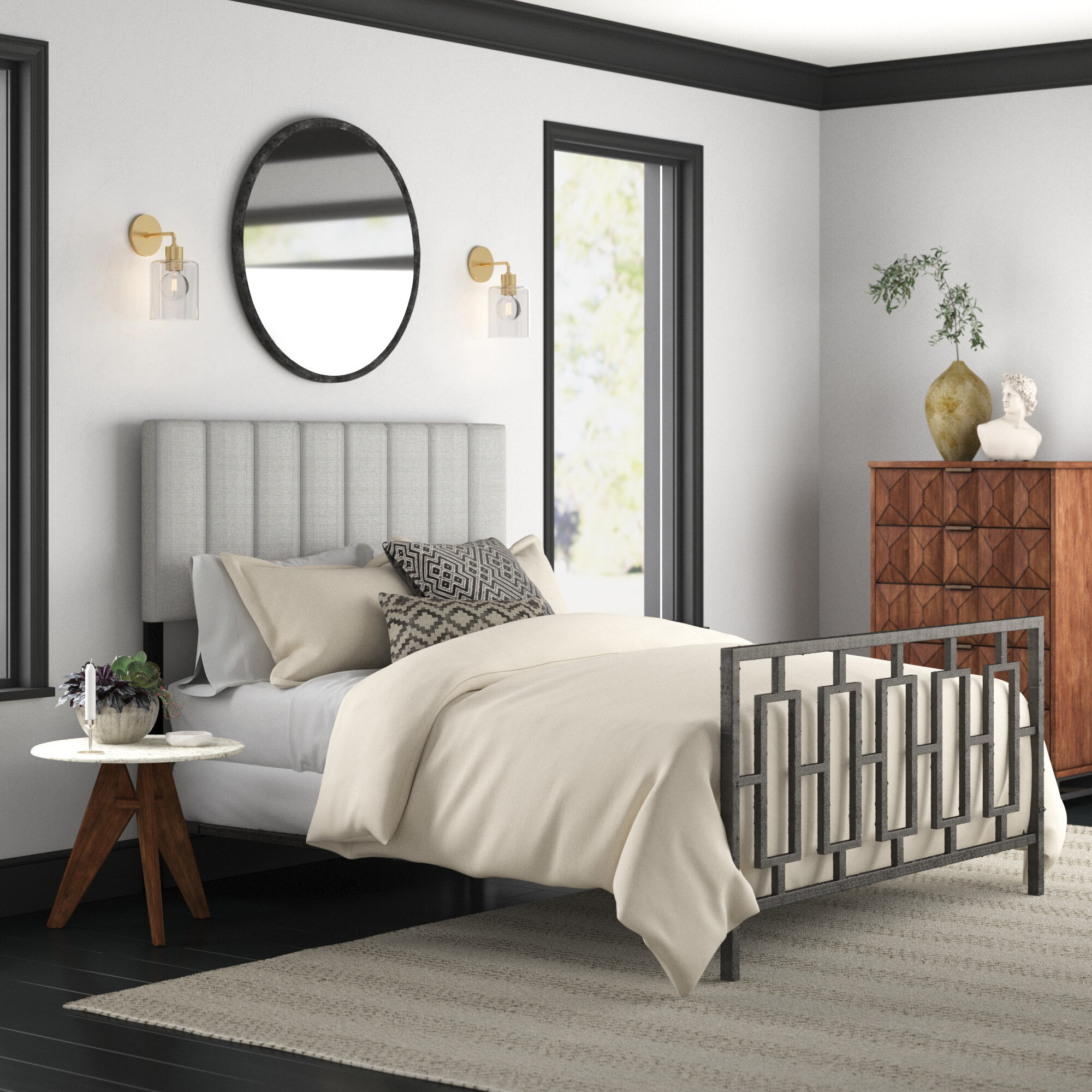 Mercury Row® Deangelis Upholstered Headboard & Reviews Wayfair