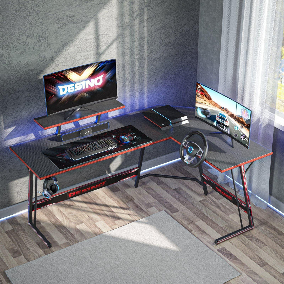 CubiCubi Reversible LShape Gaming Desk Wayfair