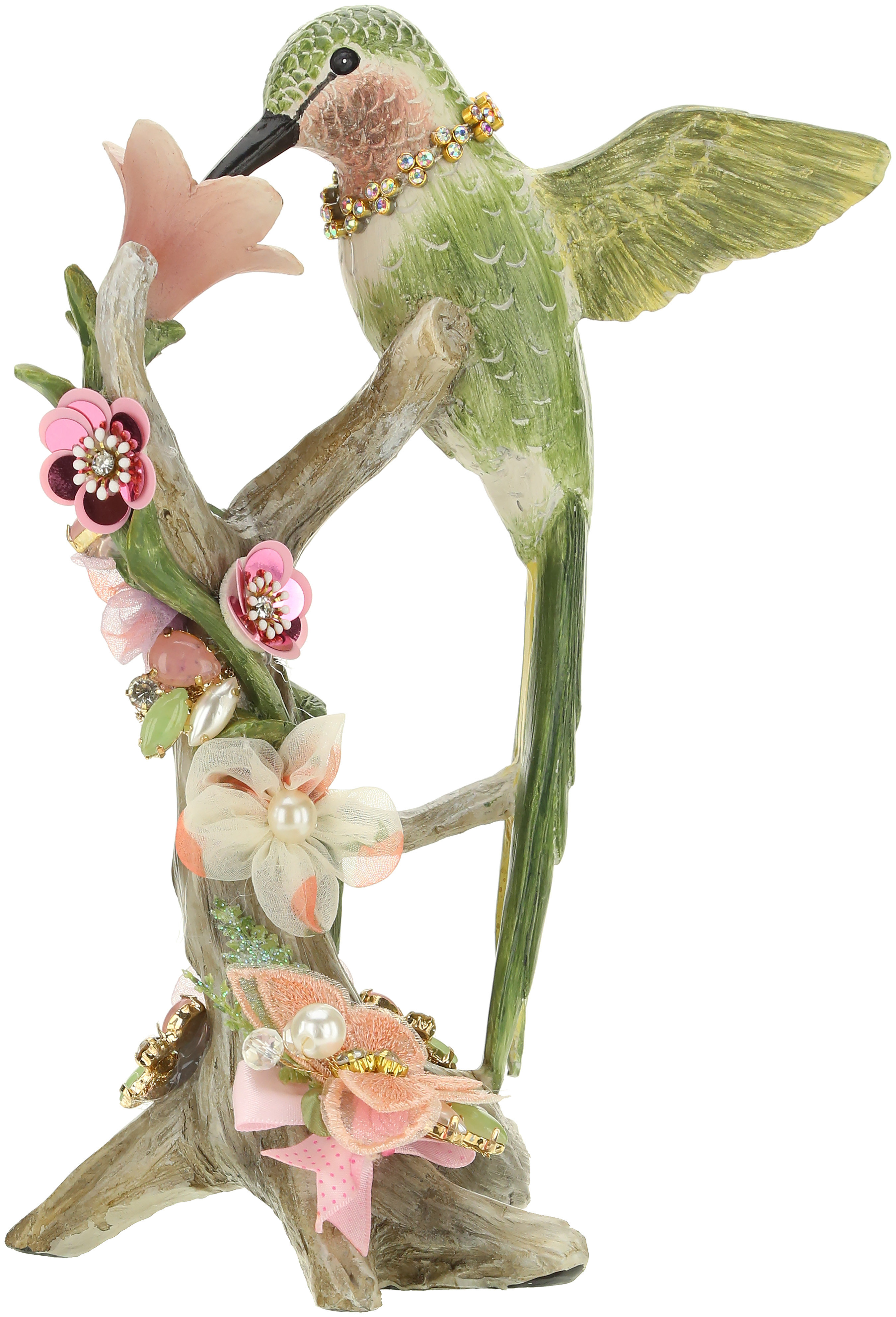 Mark Roberts Jeweled Hummingbird on Trunk Sculpture | Perigold