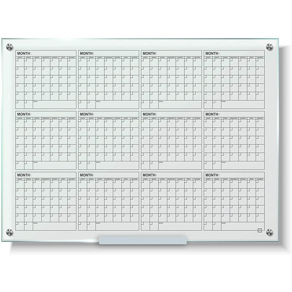 Magnetic Dry Wipe Whiteboard White Notice Memo Month Schedule Board Free Marker 