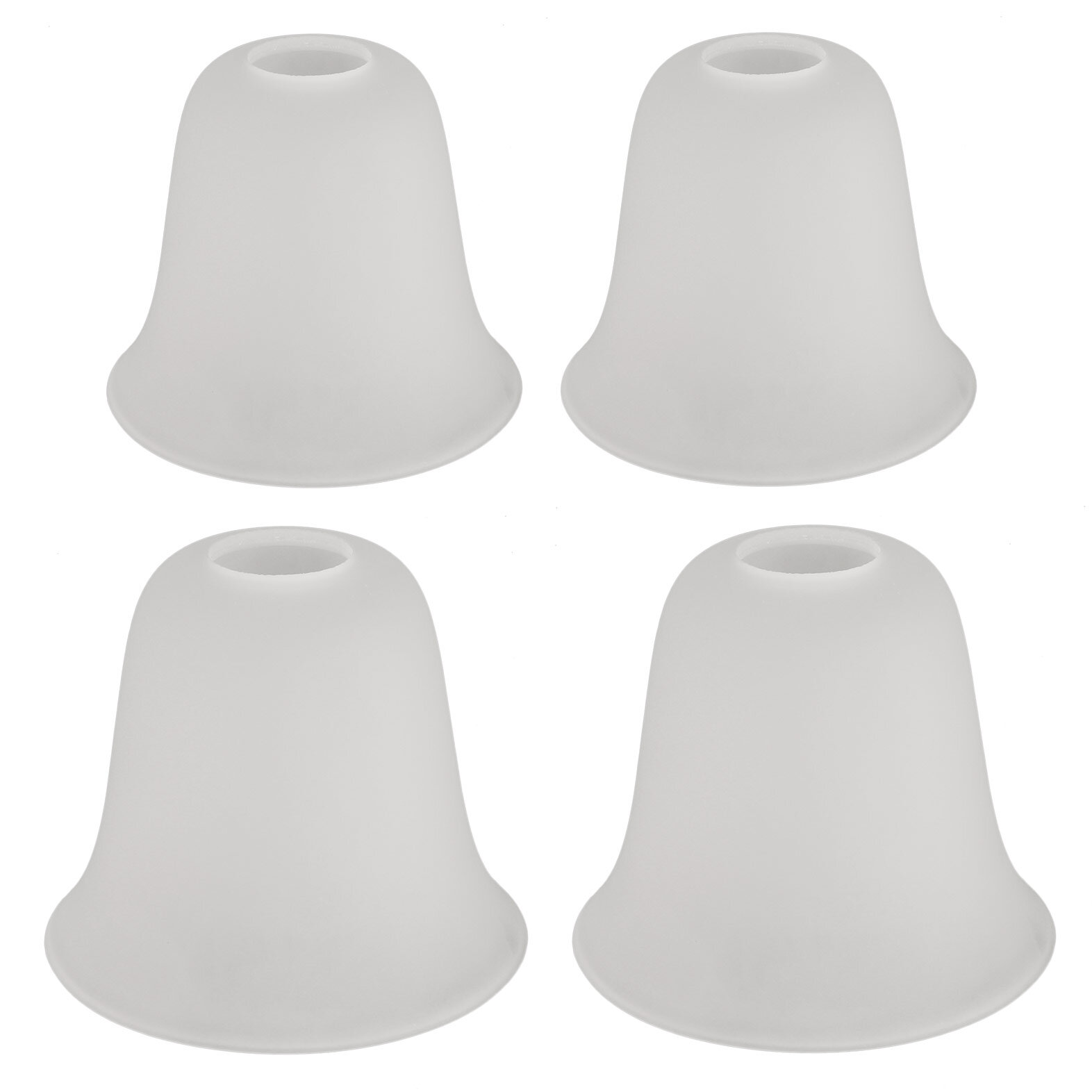 SET OF 3 CEILING FAN REPLACEMENT White frosted GLASS LIGHT GLOBES 
