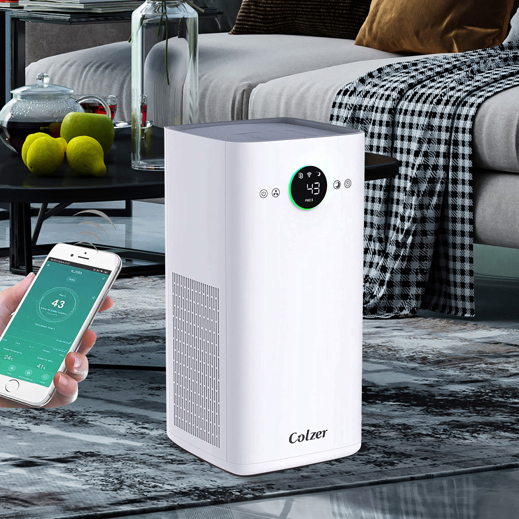 Colzer Wifi Essential Oil Air Purifier with HEPA filter Wayfair Canada