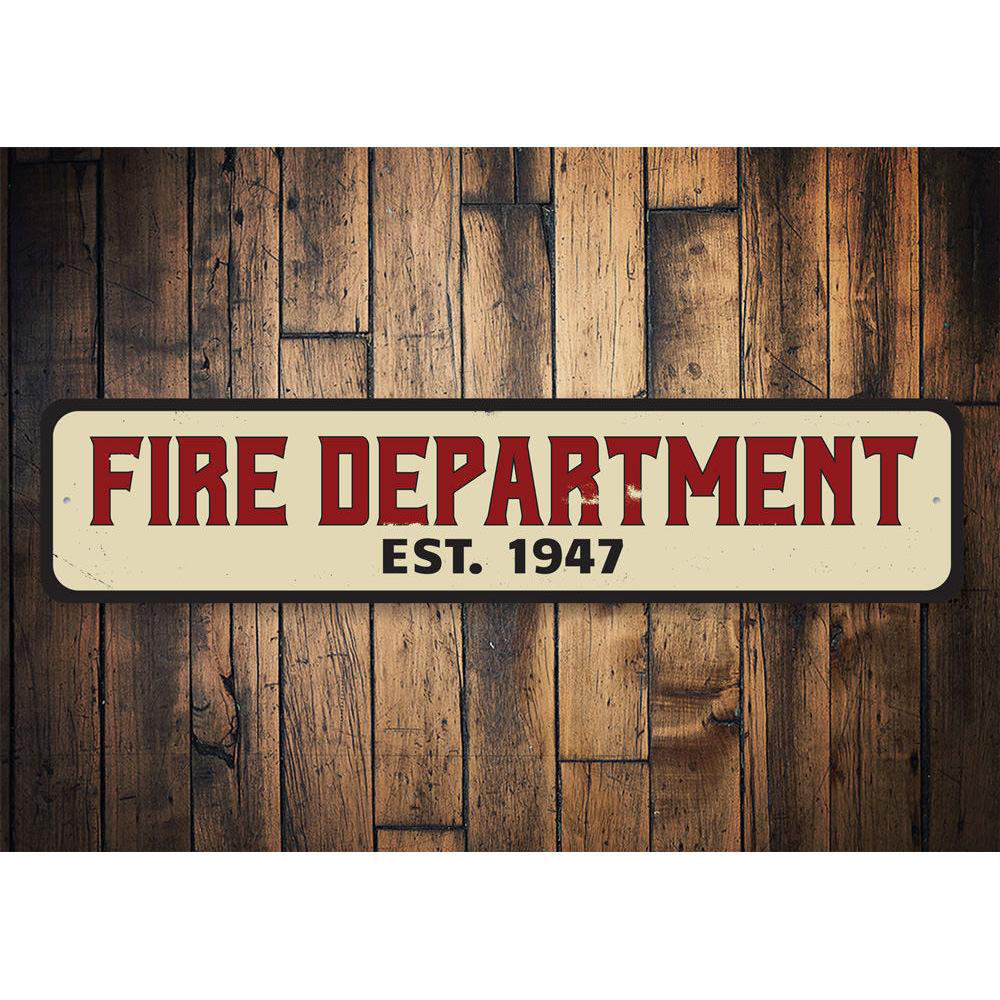 Lizton Sign Shop, Inc Fire Department Est Date Aluminum Sign Wayfair