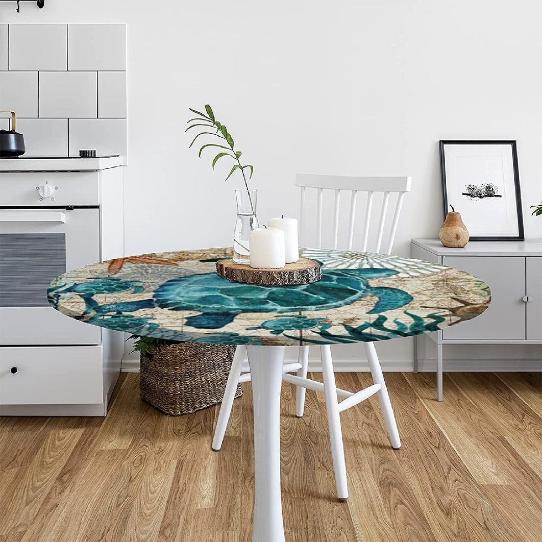 East Urban Home Miradie Abstract Round Tablecloth | Wayfair