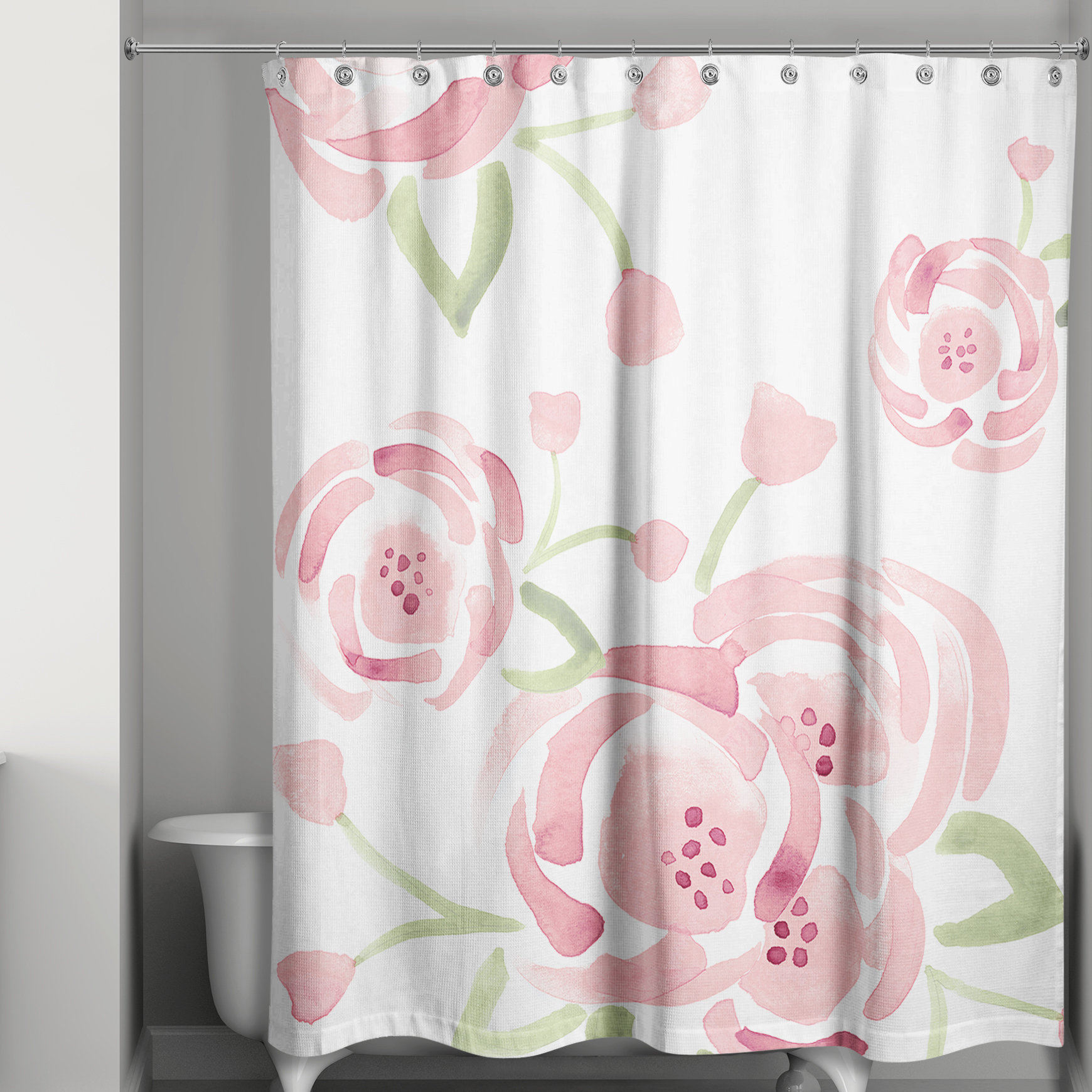 Rosdorf Park Zooey Floral Shower Curtain Wayfair