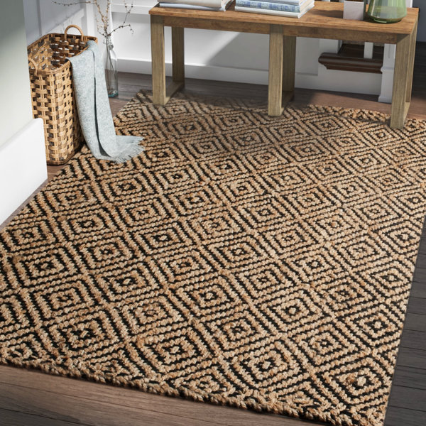 Black-woven-rug | Wayfair