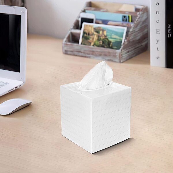 Wooden Tissue Box Cover holder square cube Butterfly handmade 