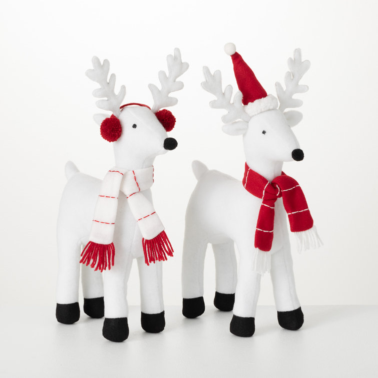 The Holiday Aisle® 2 Piece Playful Plush Reindeer Set | Wayfair