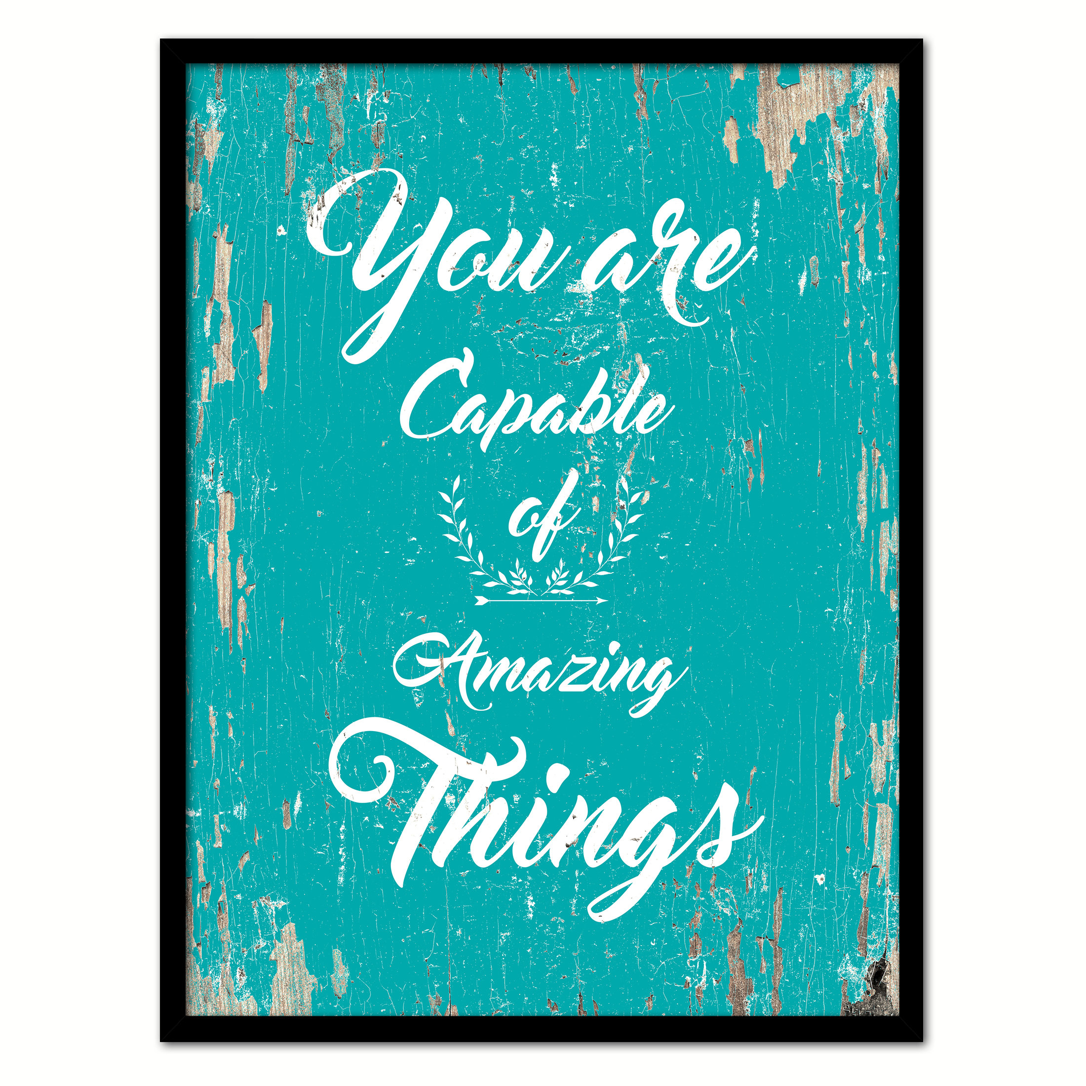 August Grove® You Are Capable Of Amazing Things Framed On Canvas Textual Art Wayfair
