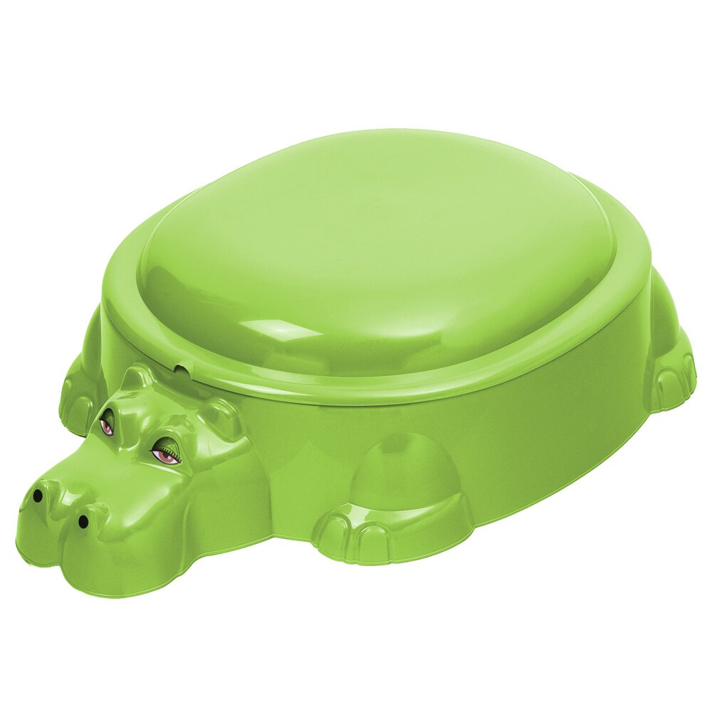 Starplay Green Hippo Pool 3.2 Novelty Sandbox/Pool with Cover 
