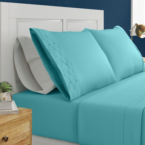 Gorgeous Bedding Select Item & High Deep Pocket 1000 TC US Size Aqua Blue Solid 