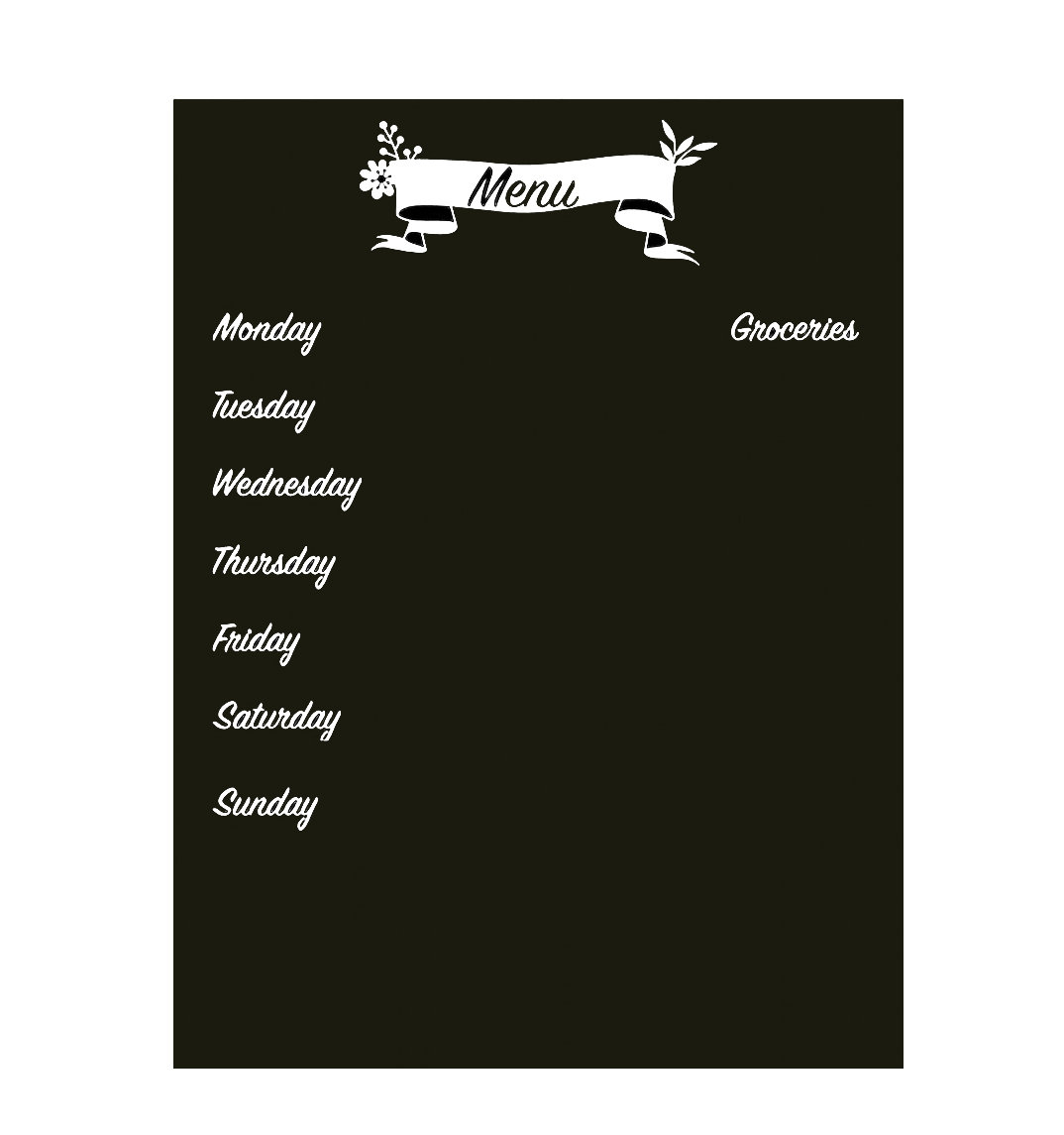 Latitude Run® Meal Planner Chalkboard Wall Decal Wayfair