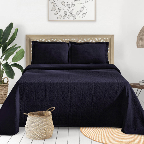 Light Blue Matelasse Coverlet | Wayfair