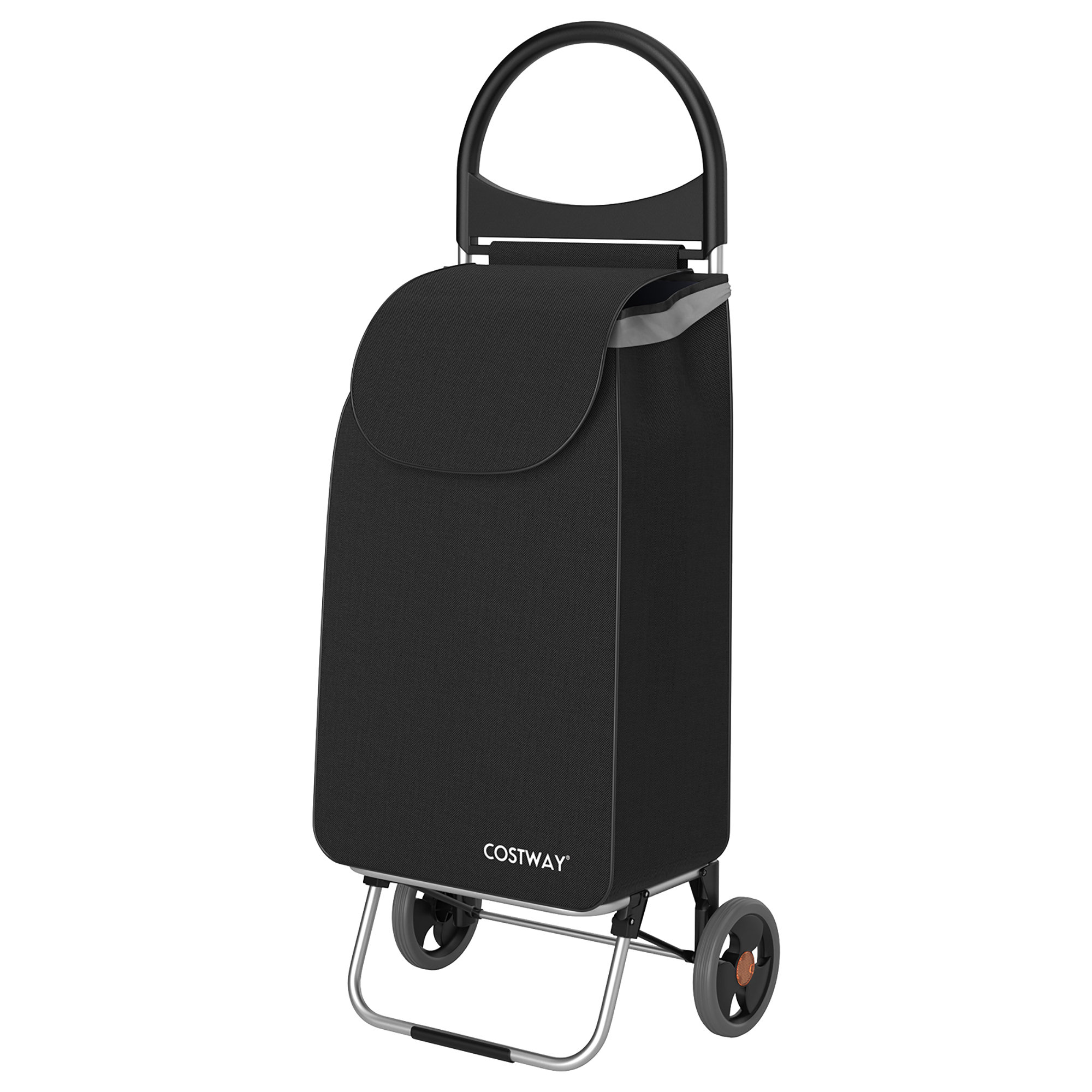Costway Folding Shopping Cart Grocery Utility Cart Hand Truck With