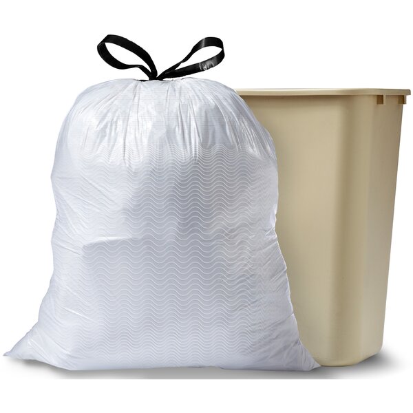 Extra Large Trash Bags Tie Closure Disposable standard 45 Gallon 50 Count Black 