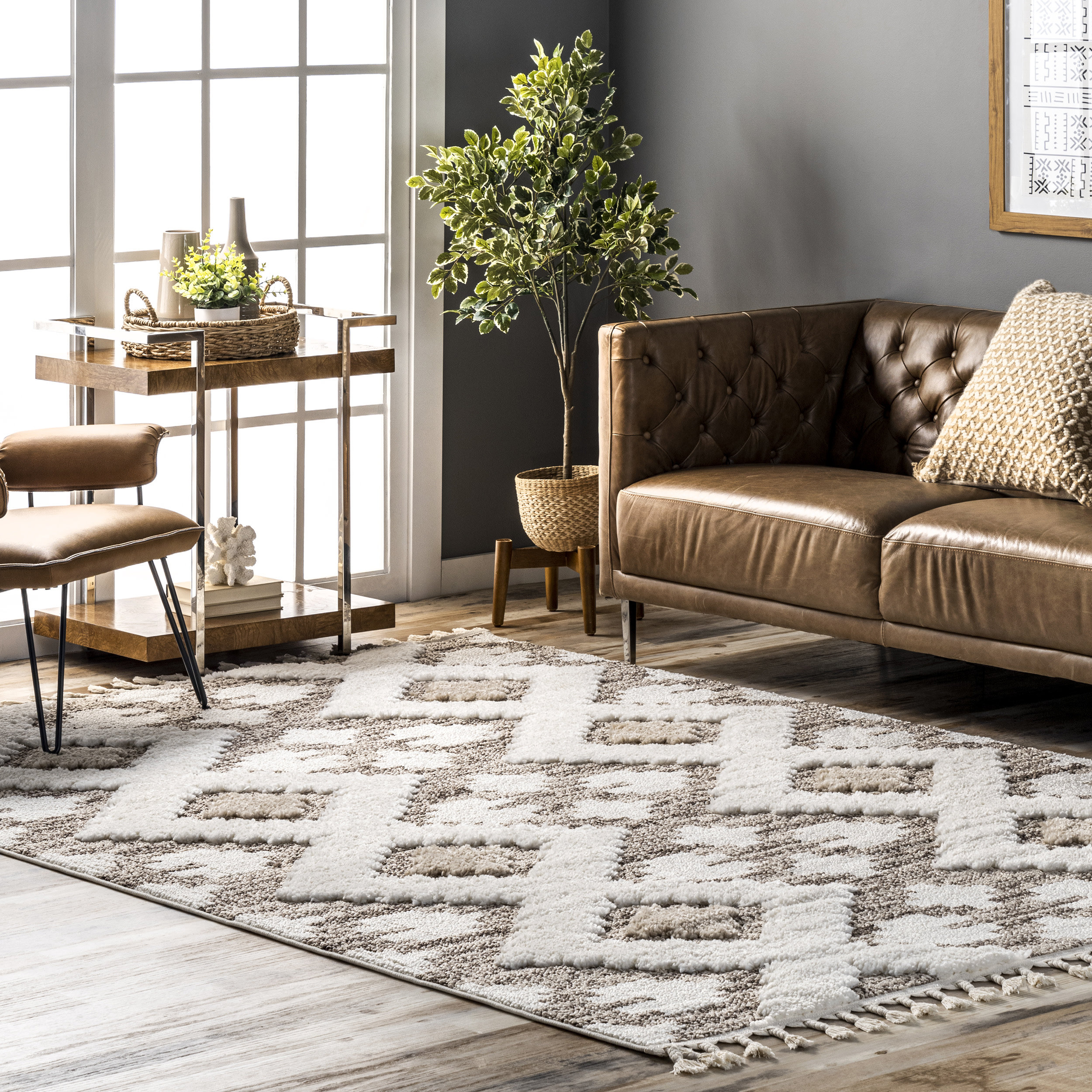 Steelside™ Corinne Power Loom Performance Beige/Ivory Rug & Reviews |  Wayfair