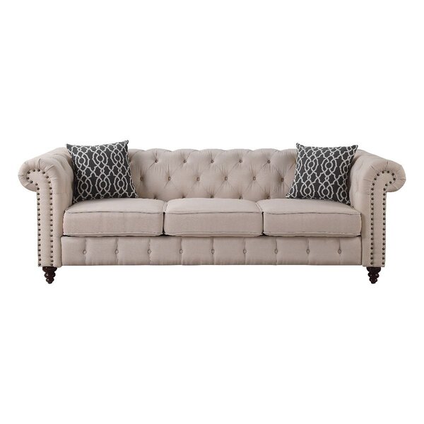 Everly Quinn Gerson 89.5'' Upholstered Sofa | Wayfair