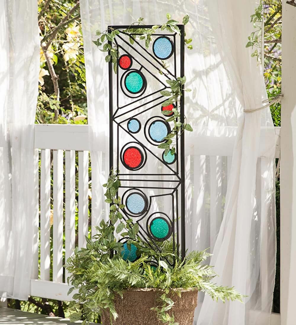 Toscano Design Ornamental Metal Garden Window Trellis 