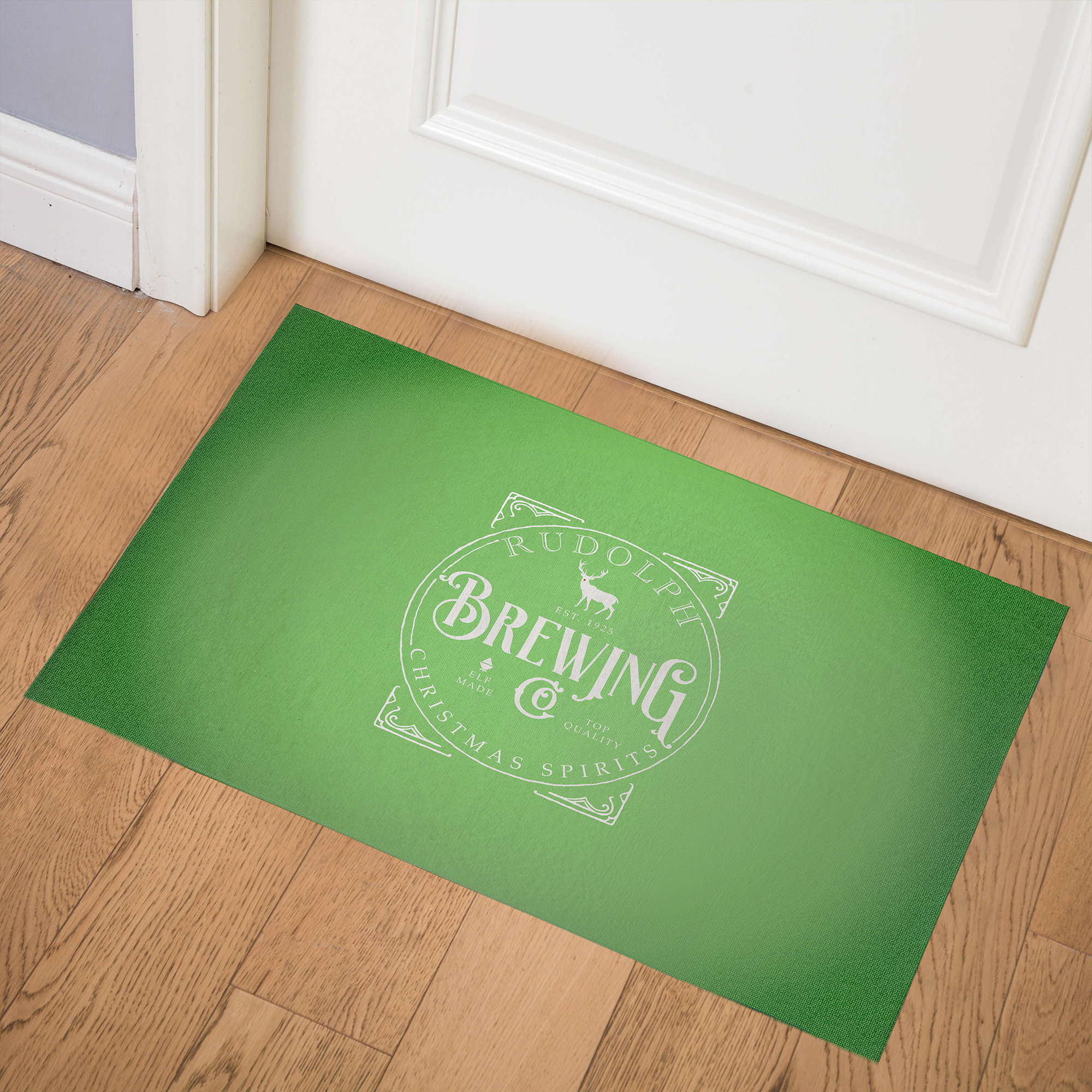 The Holiday Aisle® Drood Rudolph Brew Red Indoor Door Mat Wayfair