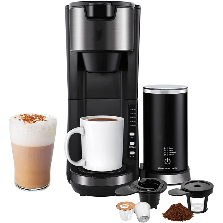 AURSK Coffee Maker With Milk Frother 