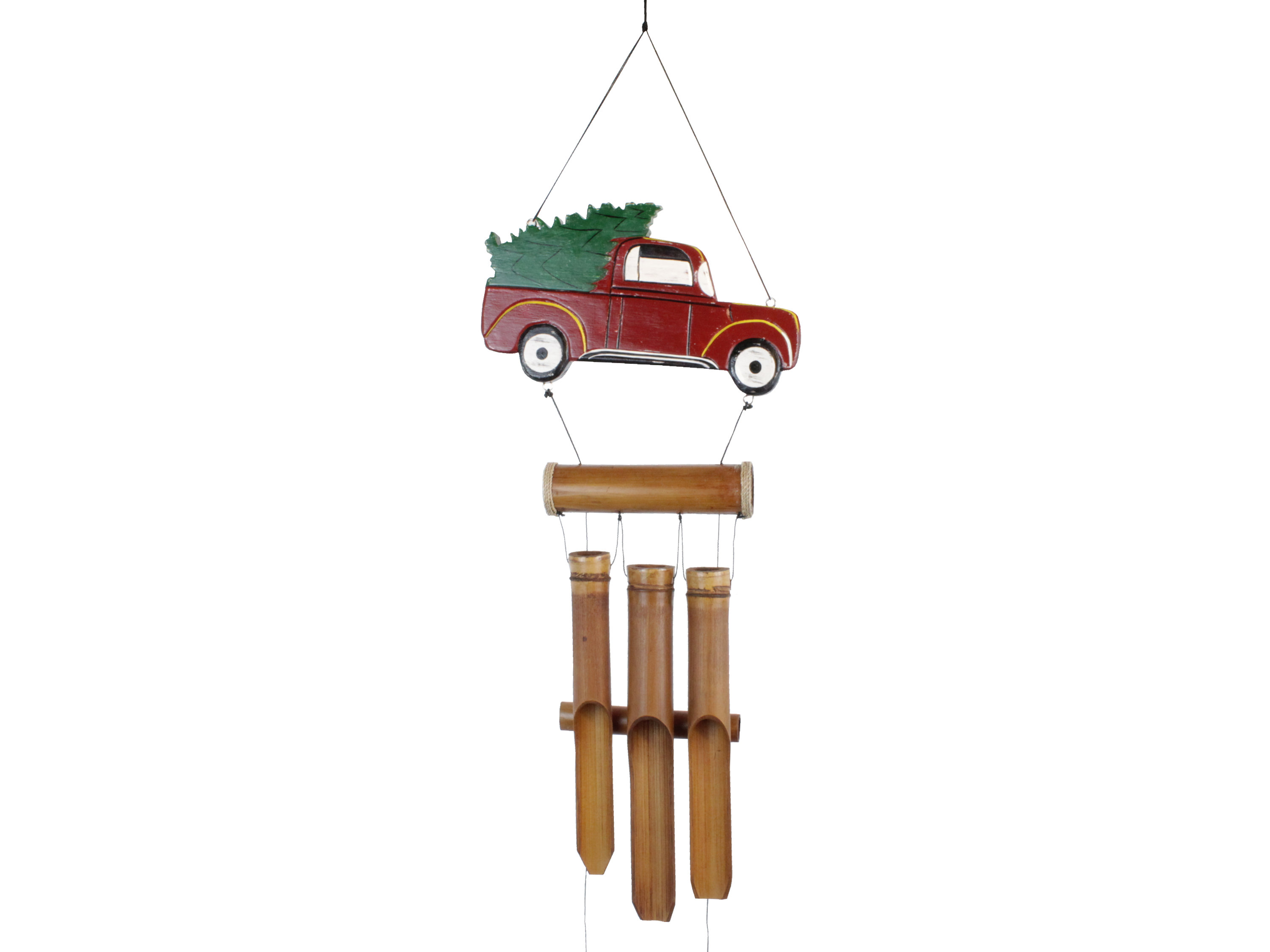 The Holiday Aisle® Evren Christmas Tree Truck Wind Chime Wayfair