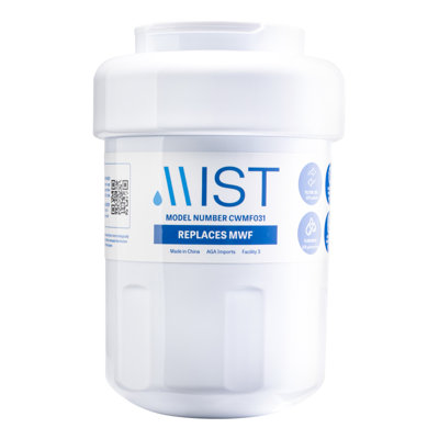 Mist MWF Replacement Refrigerator Water Filter Compatible with GE: MWF, MWFP, GWF, GWFA -  CWMF031