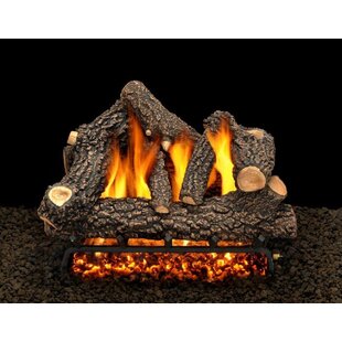 Complete with Deluxe Connection Kit for Natural Gas NG Dreffco Heavy Duty 35 Vented Gas Log Fireplace 2-Row Burner with Pan All Parts Included to Install New or Replace an Existing Burner! 