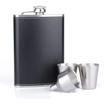 Dragons D31 Flask 8oz Stainless Steel Hip Drinking Whiskey Mythical Fantasy 