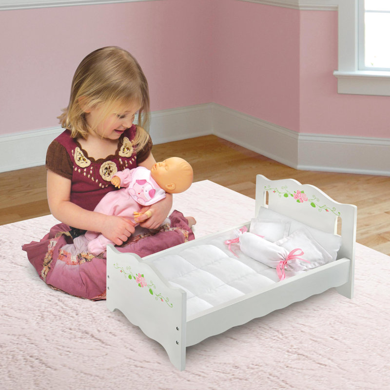 Doll Carriage Badger Basket White With Cabinet Bedding Mobile