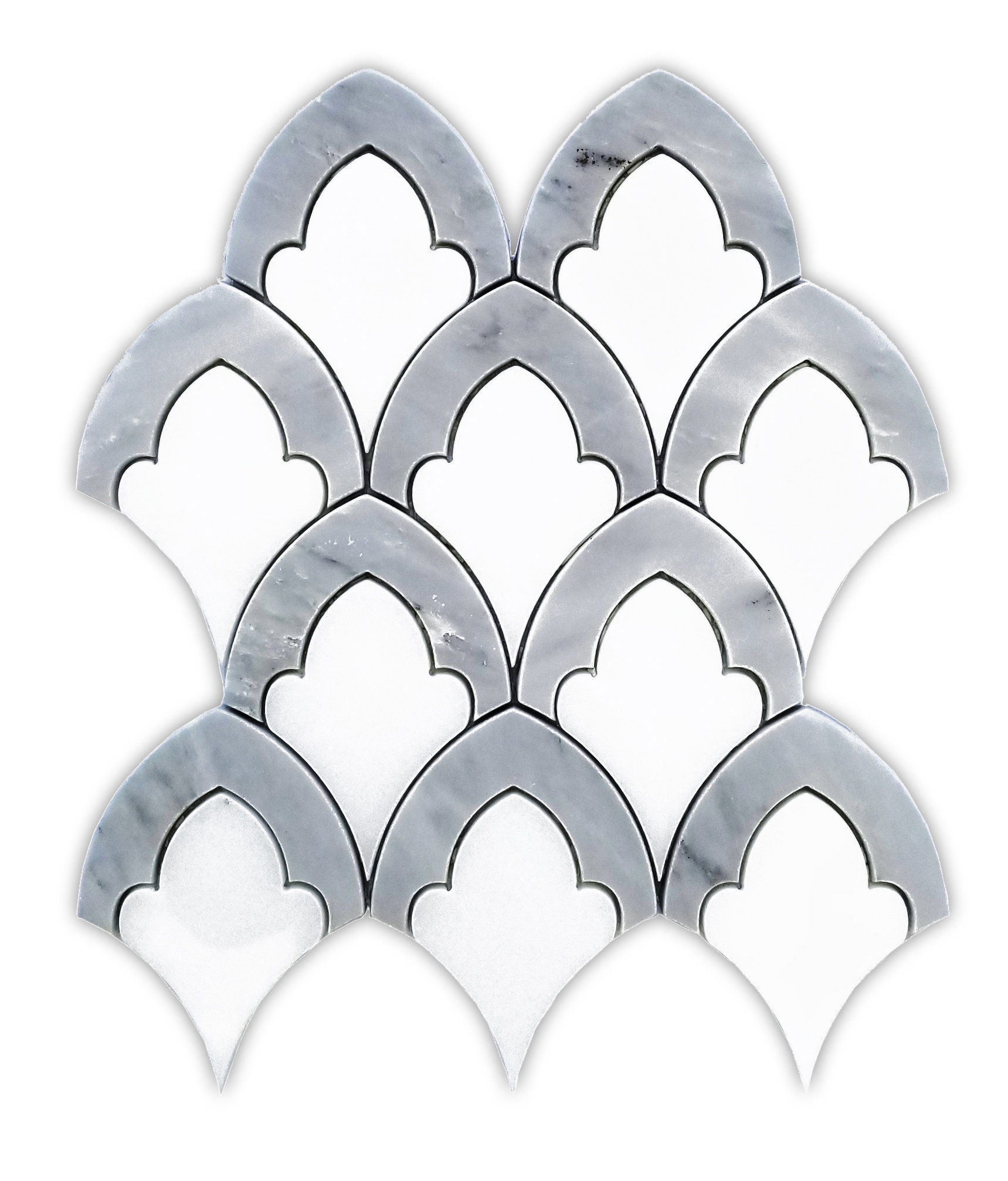 Mango Tile 10" x 10" Marble/Glass Fish Scale Mosaic Wall & Floor Tile Perigold