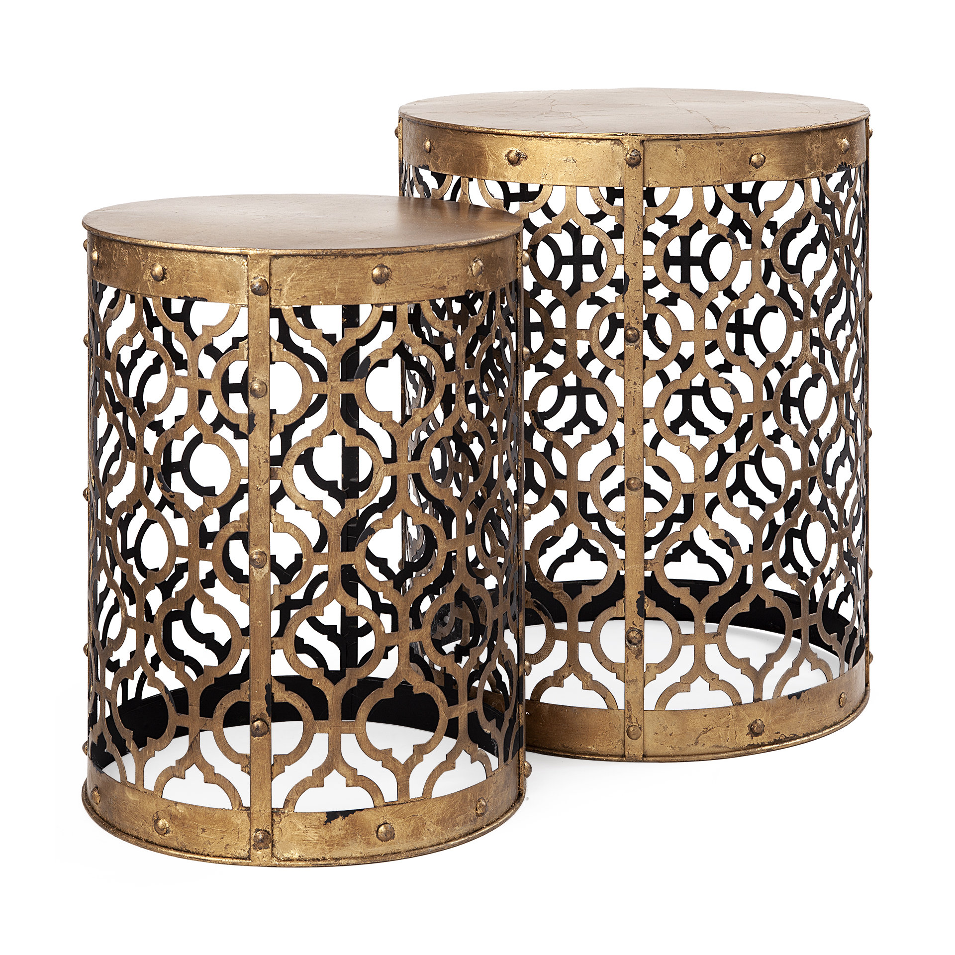 Rosdorf Park Crossley 19.25'' Tall Drum Nesting Tables & Reviews | Wayfair