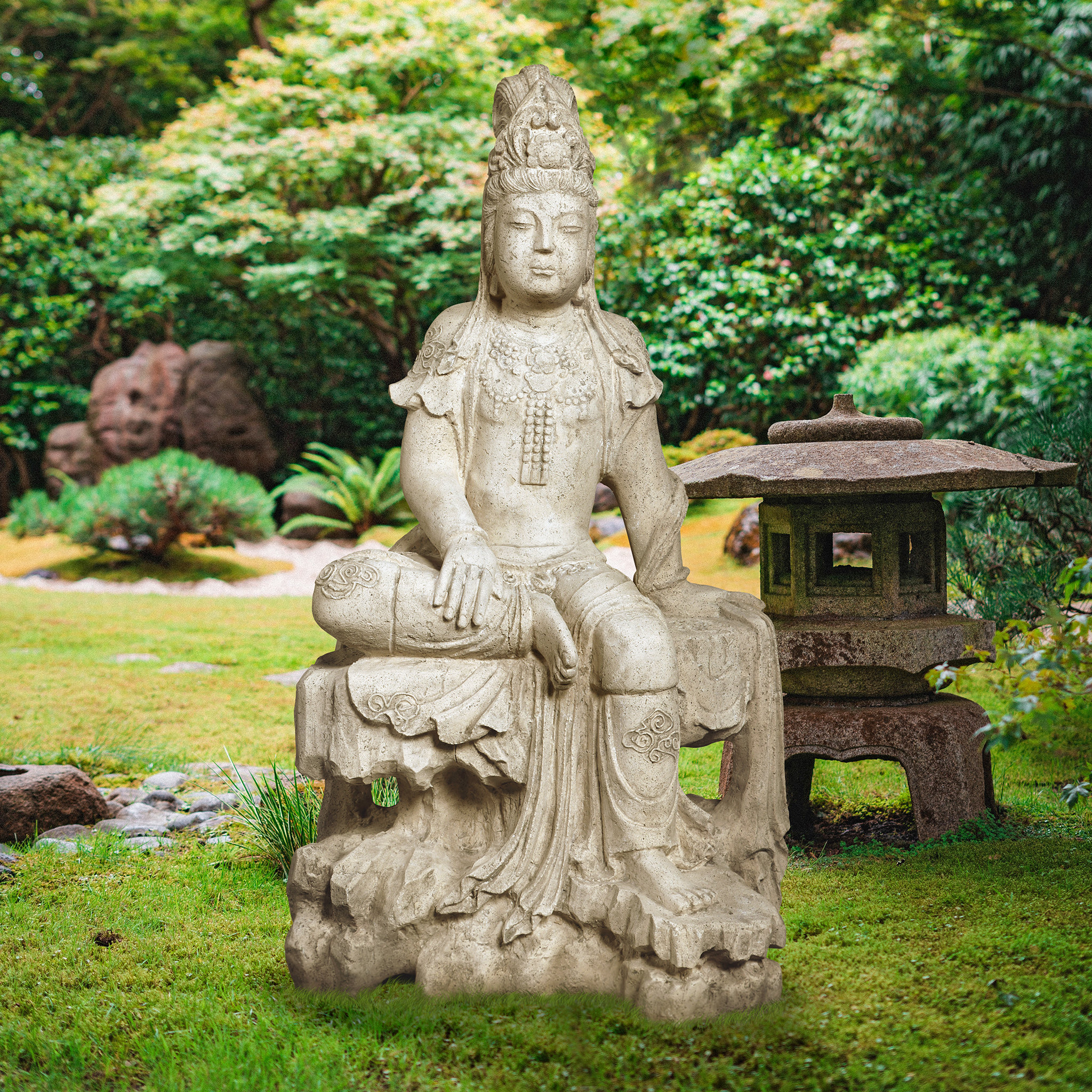Design Toscano Resting Goddess Guan Yin Garden Statue Wayfair