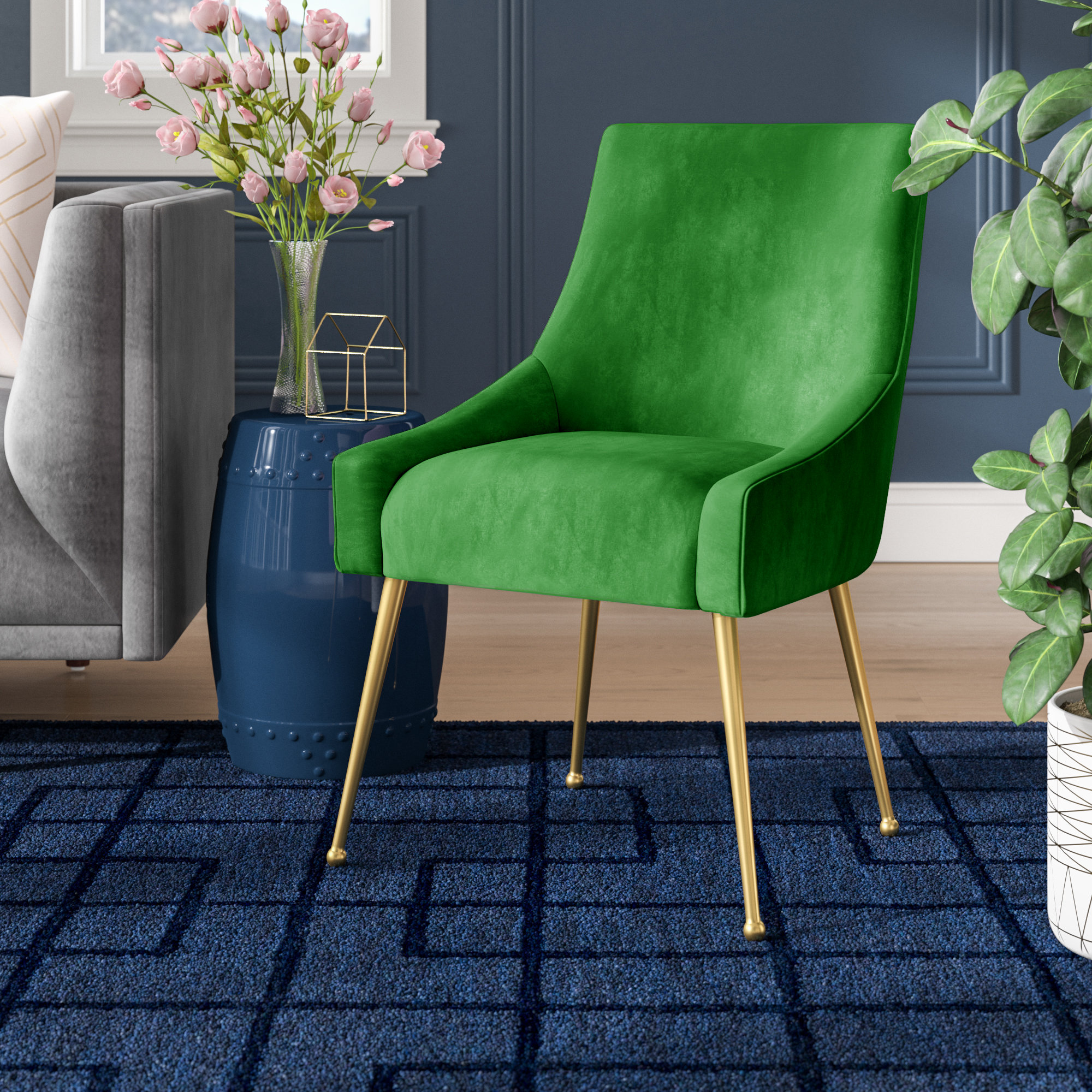 Willa Arlo Interiors Simmon Velvet Side Chair & Reviews Wayfair