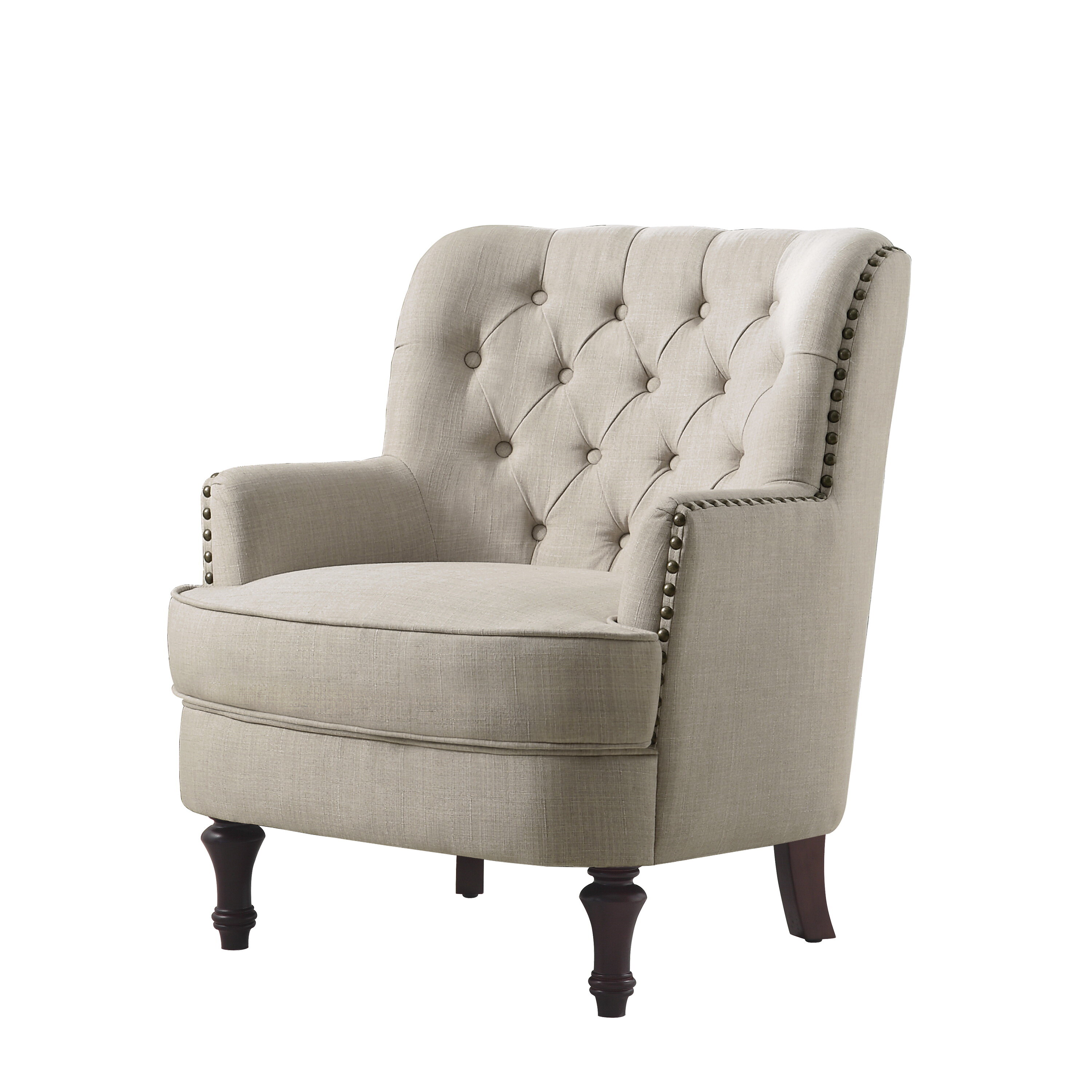 Jayde 30” Wide Tufted Linen Armchair