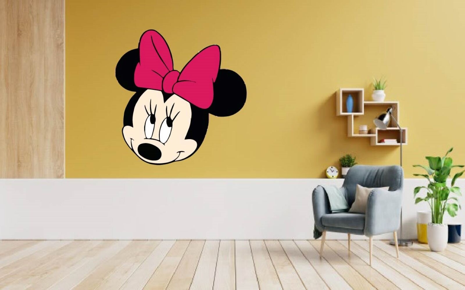 Design With Vinyl Minnie Mouse Cute Face Cartoon Character Decors Wall  Sticker Art Design Decal For Girls Boys Kids Room Home Decor Stickers Wall  Art Vinyl (30X30 Inch) - Wayfair Canada