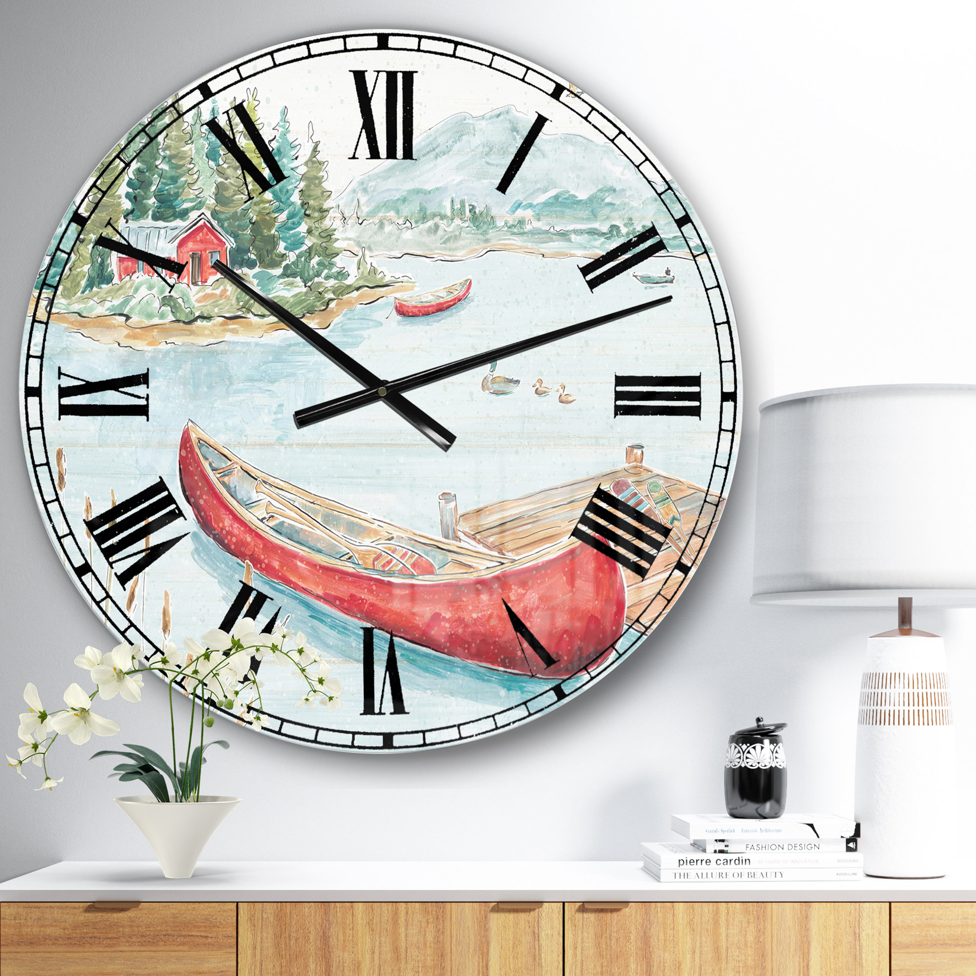 East Urban Home Lake House Canoes II Lake House wall clock Wayfair