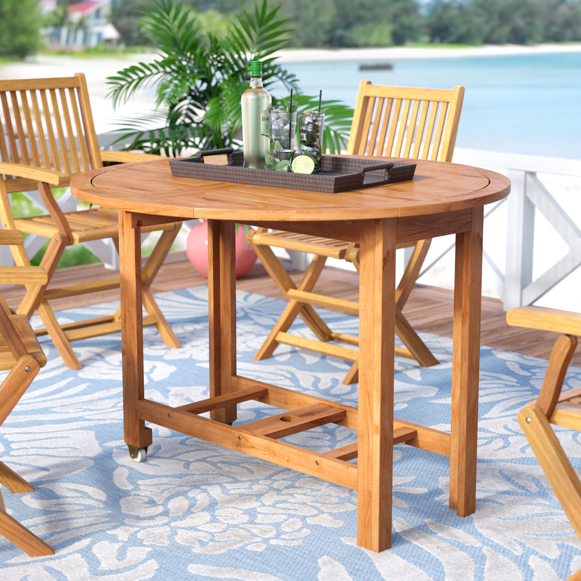 dock Ape cost Dovecove Acuff Folding Solid + Manufactured Wood Dining Table & Reviews |  Wayfair
