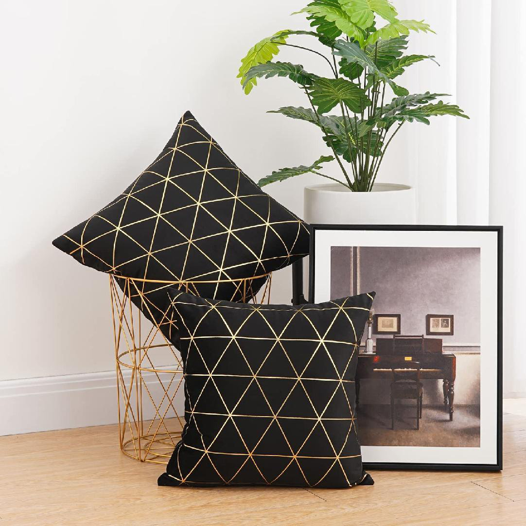 Everly Quinn Geometric Velvet Pillow Cover Wayfair
