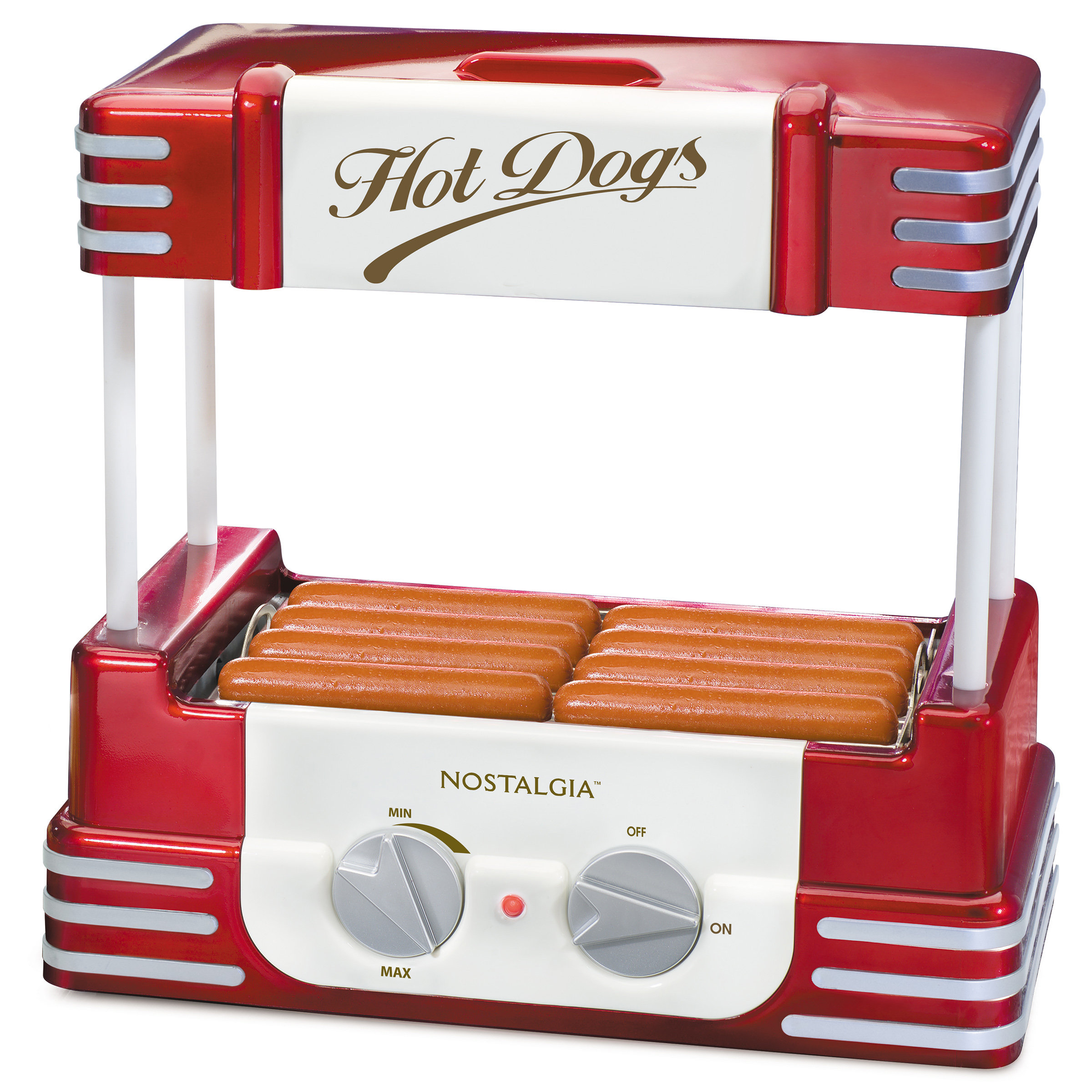 Nostalgia Electrics Nostalgia Retro Hot Dog Roller and Warmer, 8