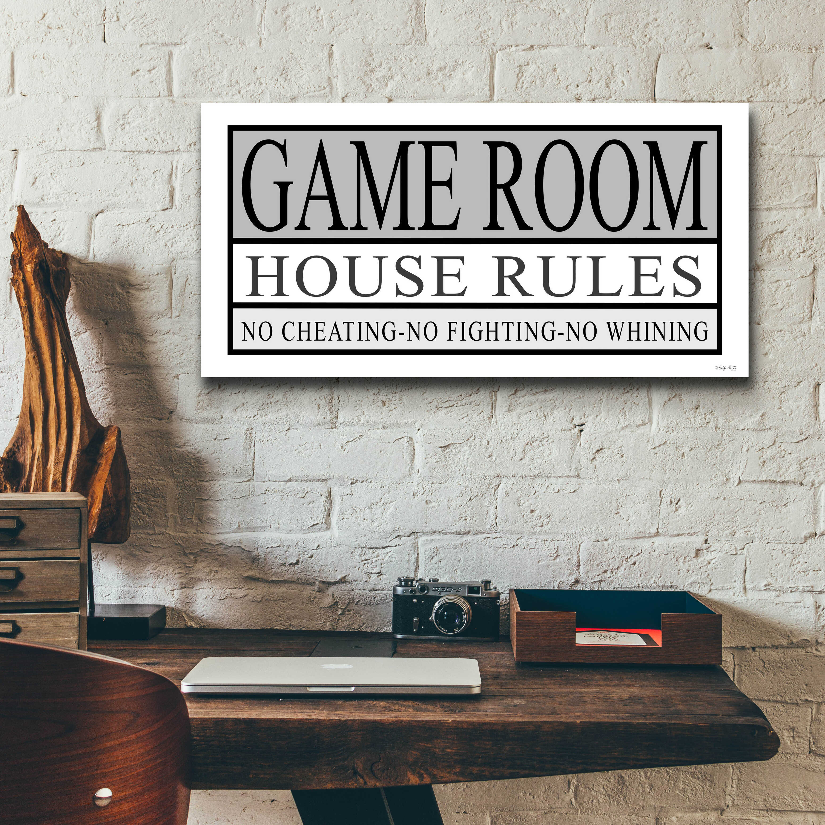 Gracie Oaks Game Room House Rules II by Unframed Textual Art Wayfair