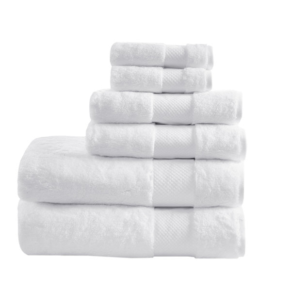 White CHATEAU HOME COLLECTION 100% Cotton 4 Bath Towels Zero Twist Extra Soft Premium Spa Quality Super Absorbent Fluffy Hotel Bathroom Shower Beach