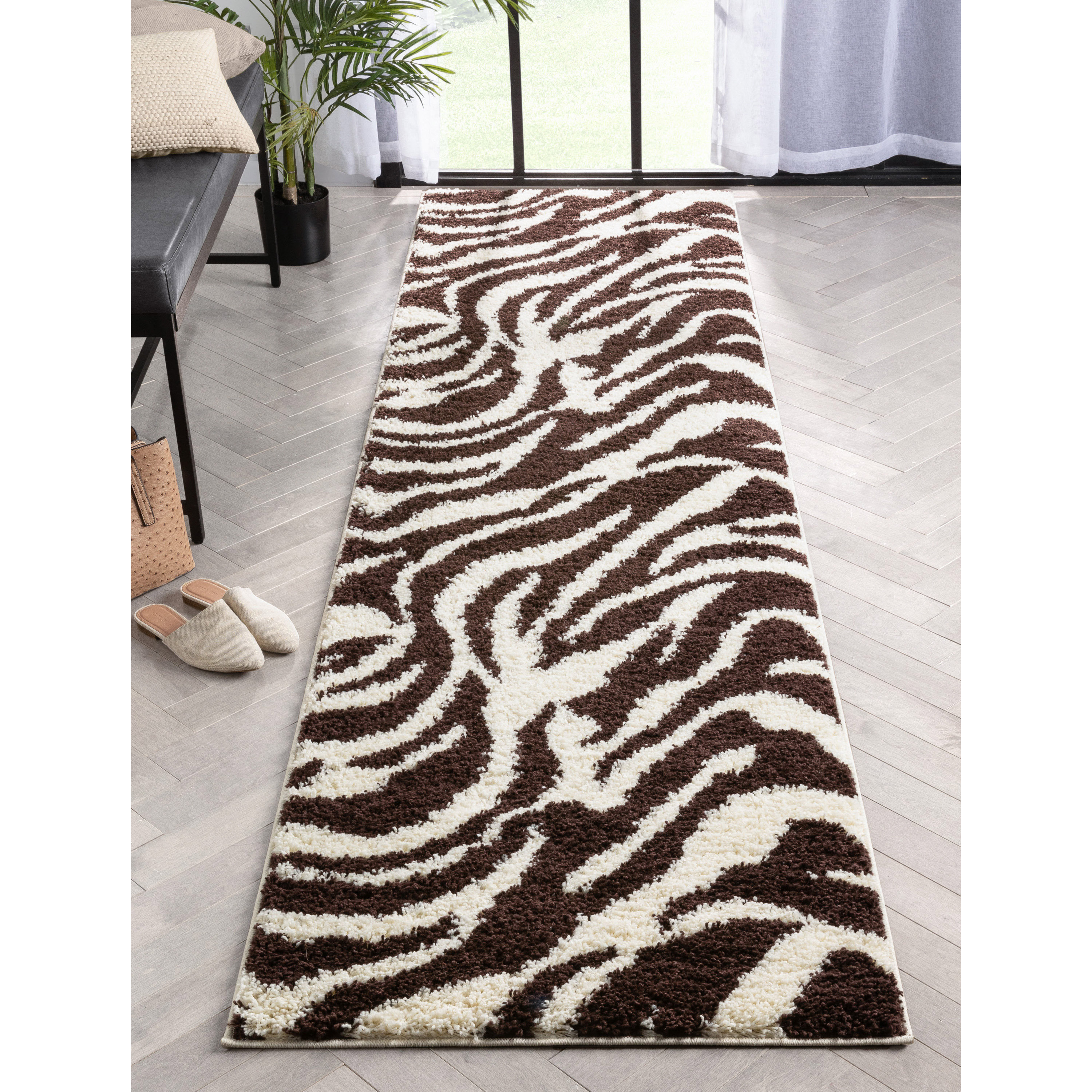 Well Woven Dondre Animal Print Black/Off White Area Rug Wayfair
