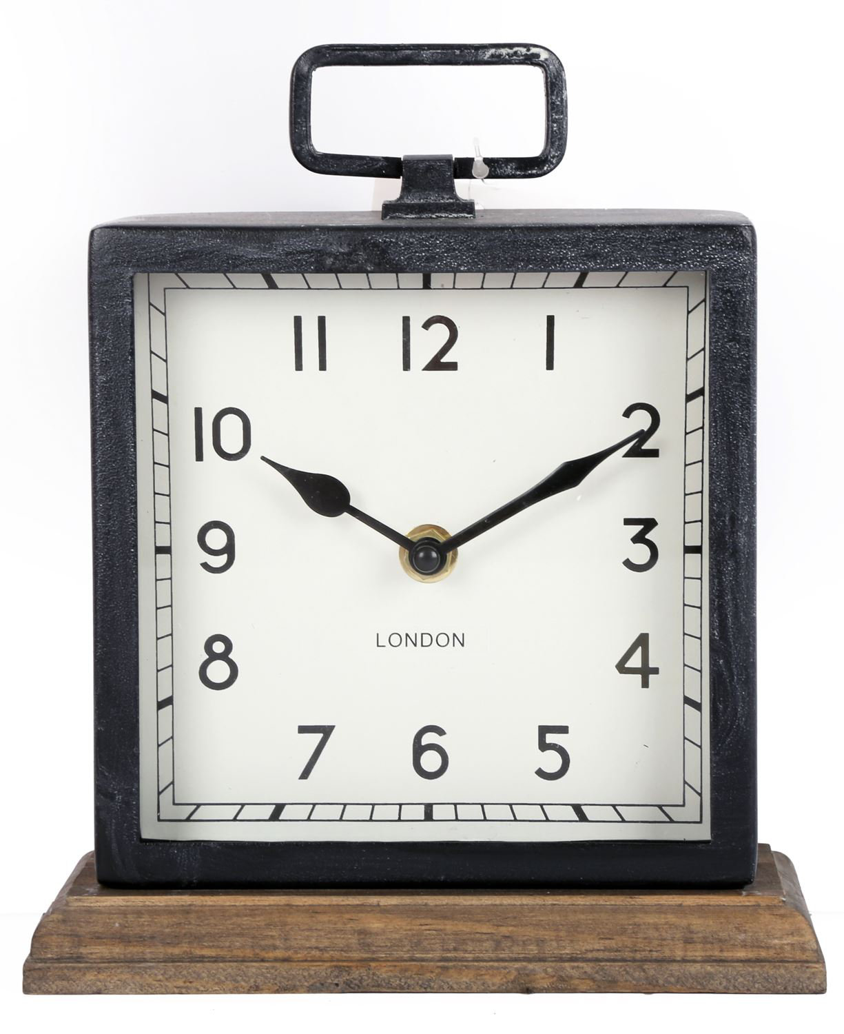 Brambly Cottage Analog Quartz Tabletop Clock in Black/White Wayfair.co.uk