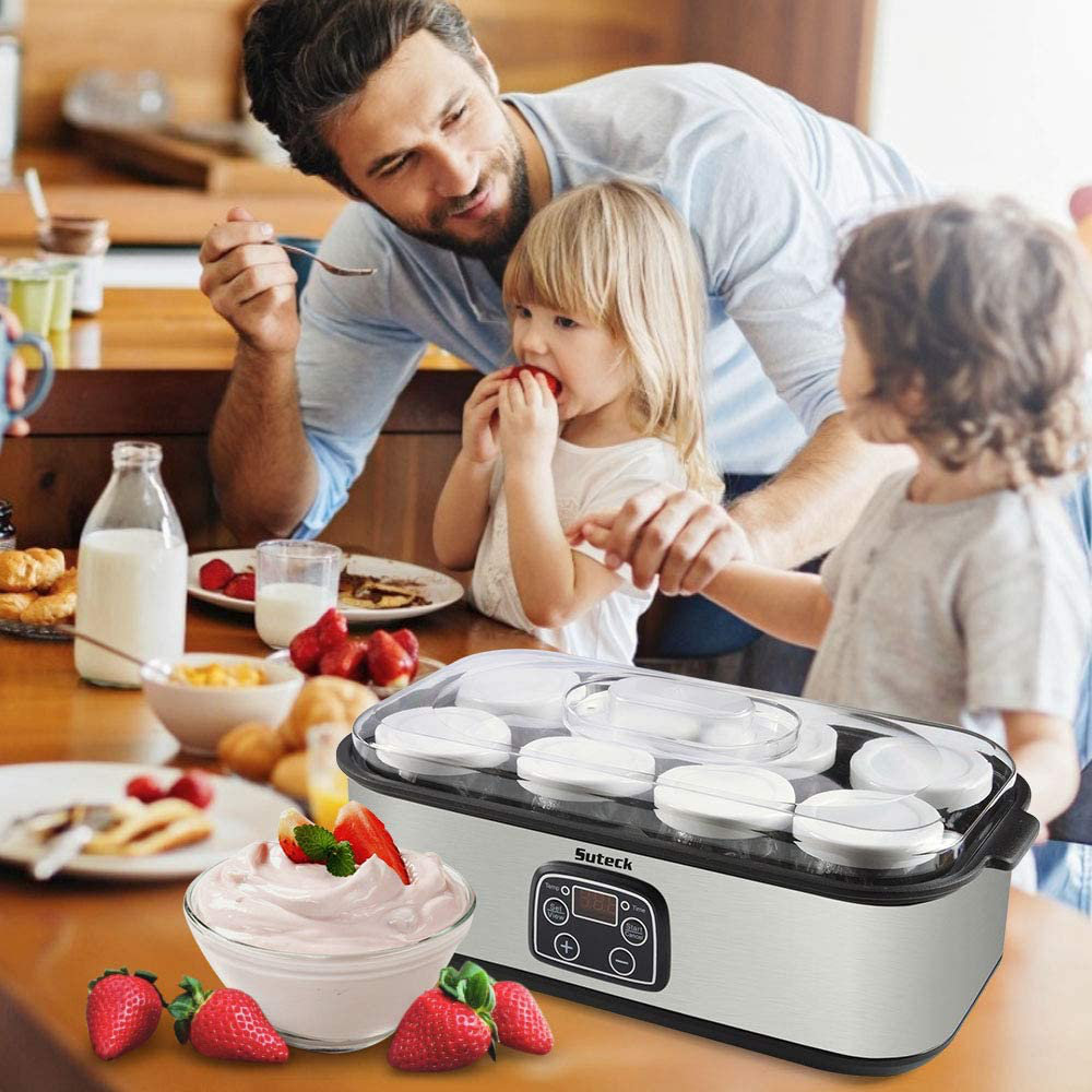Yogurt Maker Stainless Steel Inner Pot Yogurt Maker Machine With Timer Control Automatic Digital Yoghurt Maker Machine 8 Hour